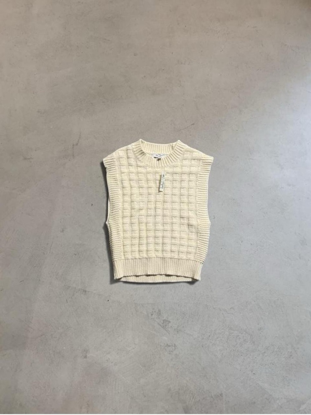 Madewell Checkered Stitch Wedge Sweater Vest